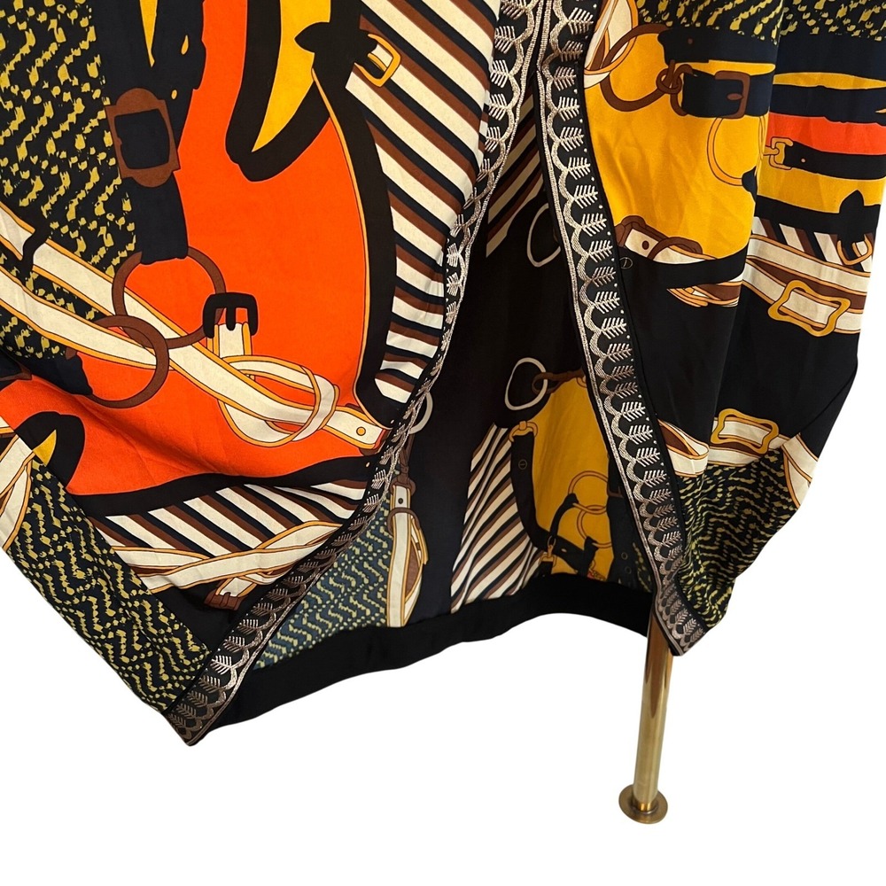 Equestrian Chain Print Duster Kimono Caftan Boho Festival Cover Up OS - Picture 6 of 13